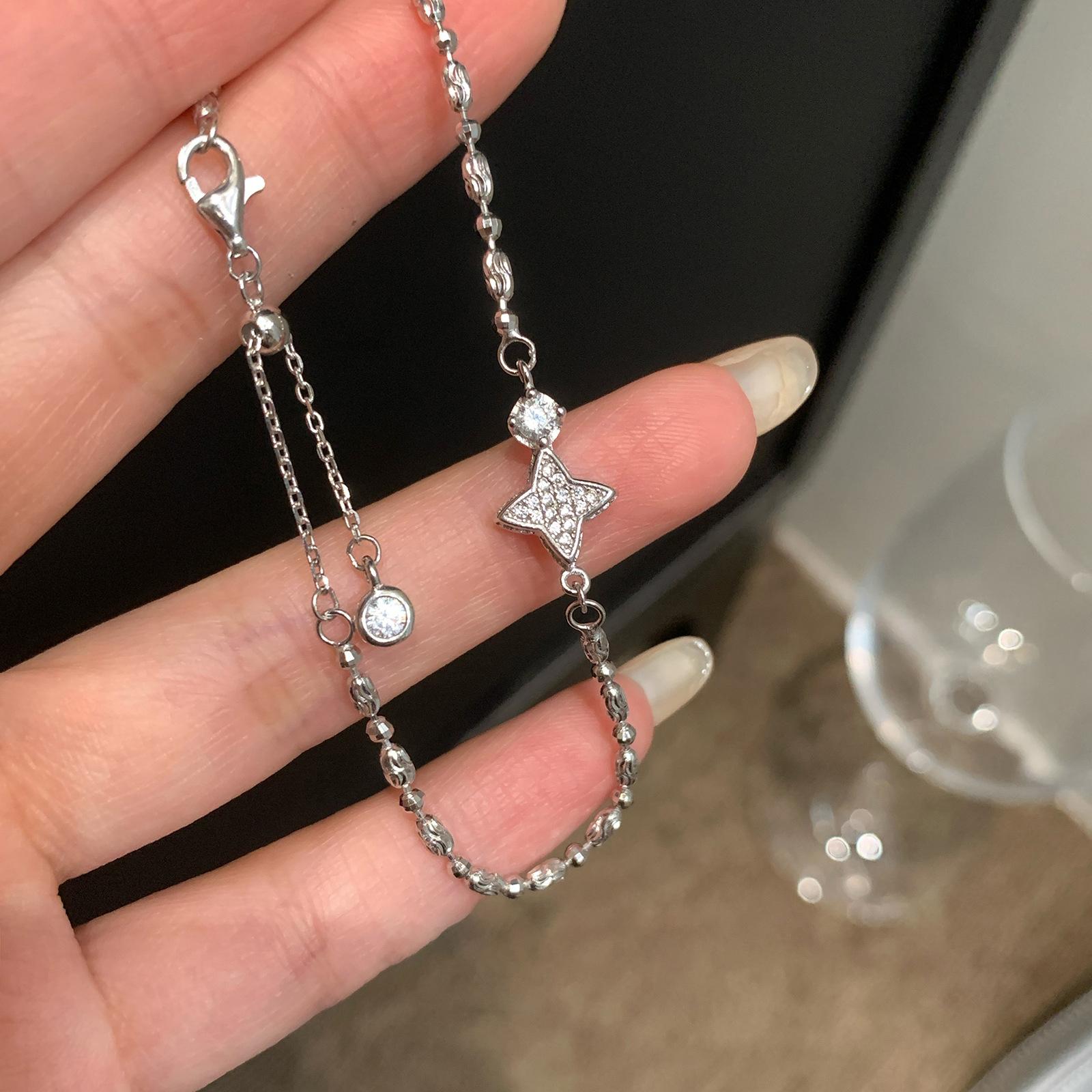 

Двусторонний браслет со звездой из циркона, роскошный и универсальный, высококлассный, нишевый, с модным и изысканным дизайном, женский