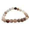 Gold Thread Jade Bracelet with Violet 8mm Round Beads - Women's Single Loop Accessory.