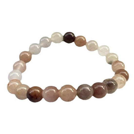 Gold Thread Jade Bracelet with Violet 8mm Round Beads - Women's Single Loop Accessory.