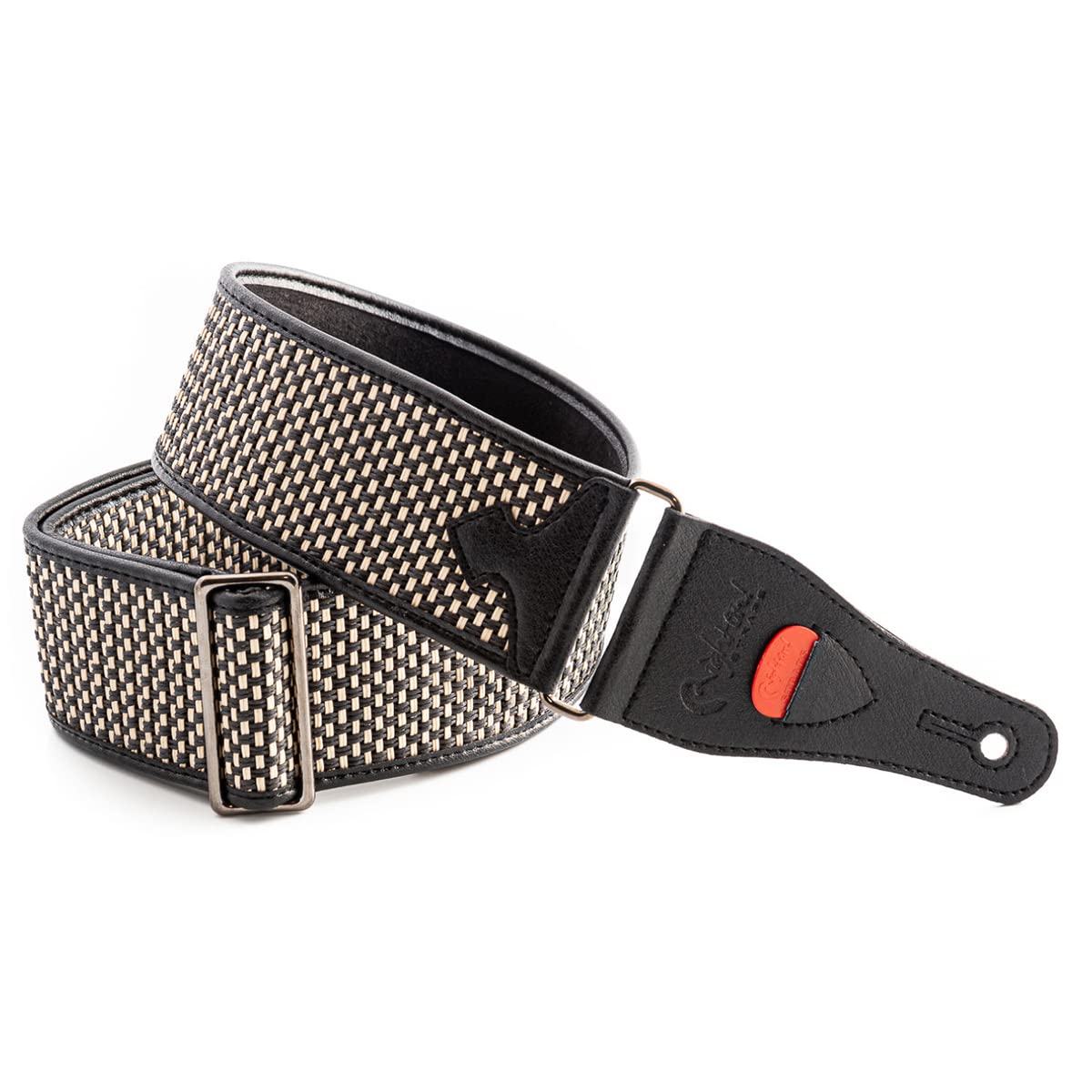 

STRAPS Guitar Strap Width Length UNIQUE RightOn! 6cm, 95-150cm SALT&PEPPER []