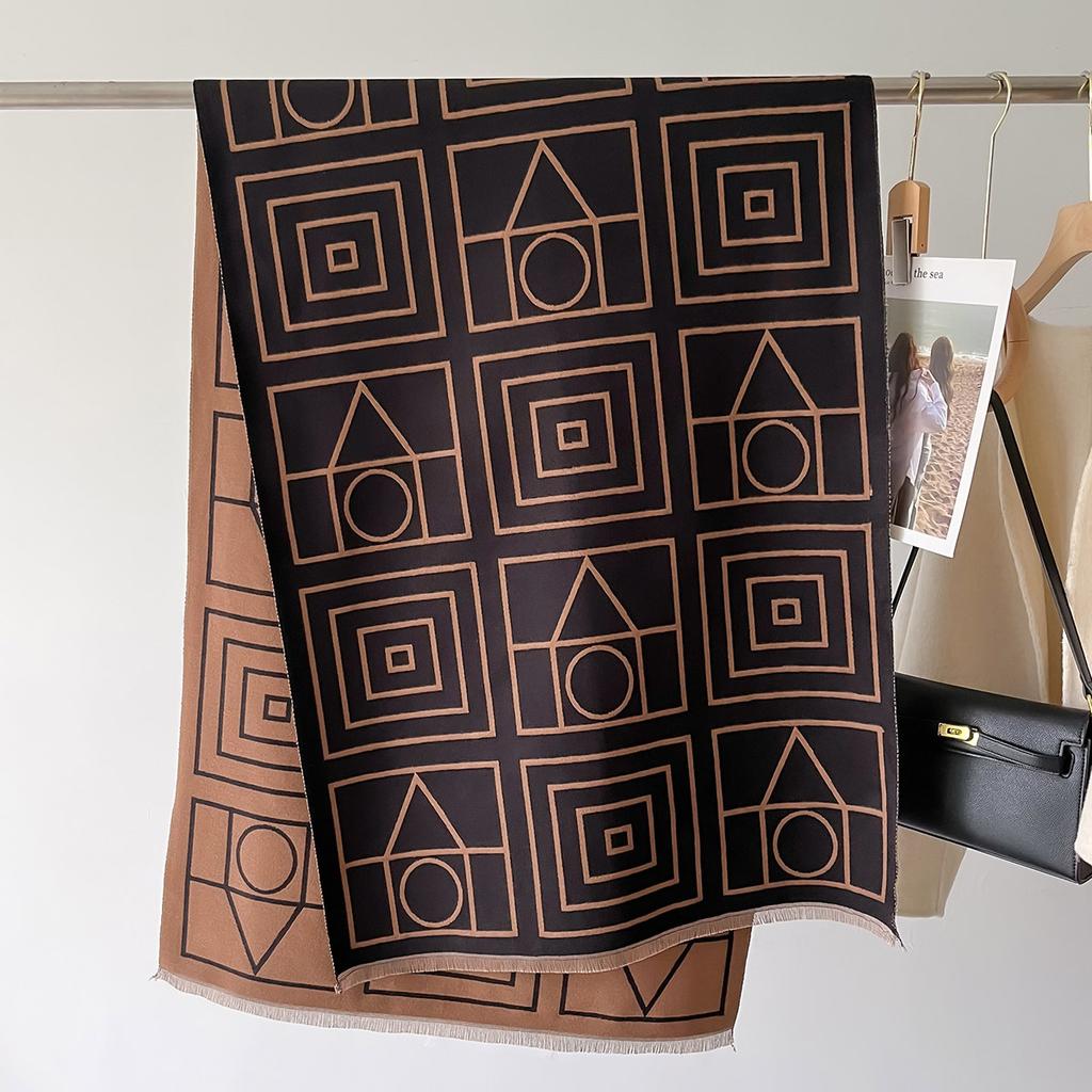 Autumn Winter Fashion Scarves Double-sided Wrap Women Men Letter Classic Korean Imitation Cashmere Shawl Bufanda Blanket Echarpe