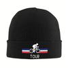 Unisex Strickmütze mit Bündchen Tadej Pogacar Radsport Straße Merch Winter Strick Beanie Mützen