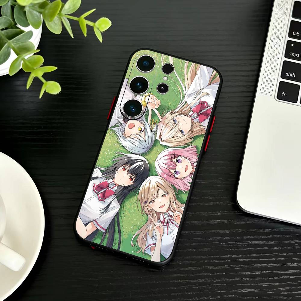 D-Watanare Anime Phone Case For Samsung S26,S25,S24,S23,S22,S21,S20,Ultra,Plus,FE Black Soft Cover