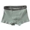 Men Boxer Underwear with U-Convex Design 3D Fit Comfortable Elastic Waistband Horizontal Stripes Shorts