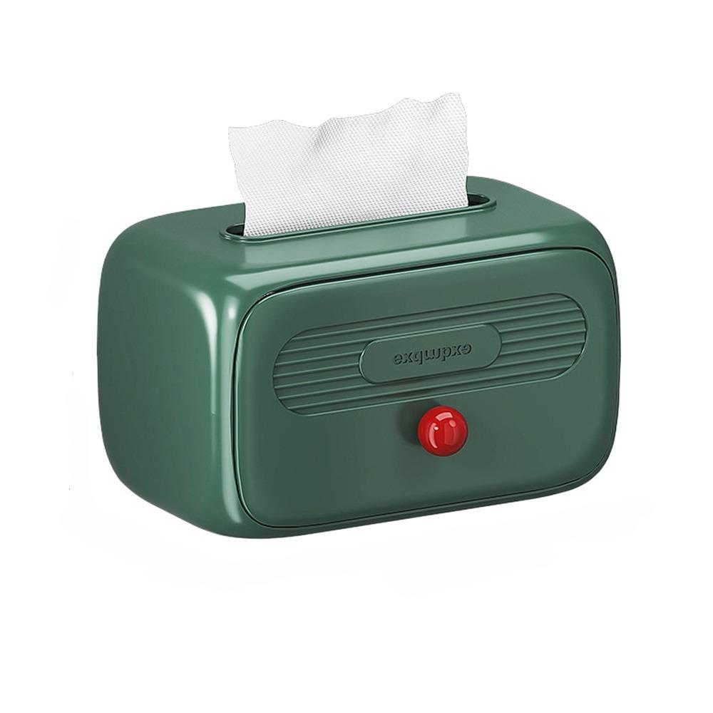 

Desktop/Wall Mounted Tissue Storage Boxes Rectangle Paper Drawing Box Bedroom Green-Style A