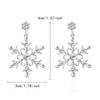 Shiny Snowflake Stud Earrings  Zircon Pearl Dangle Piercing Drop Earrings Long Tassel Earring Christmas Gifts