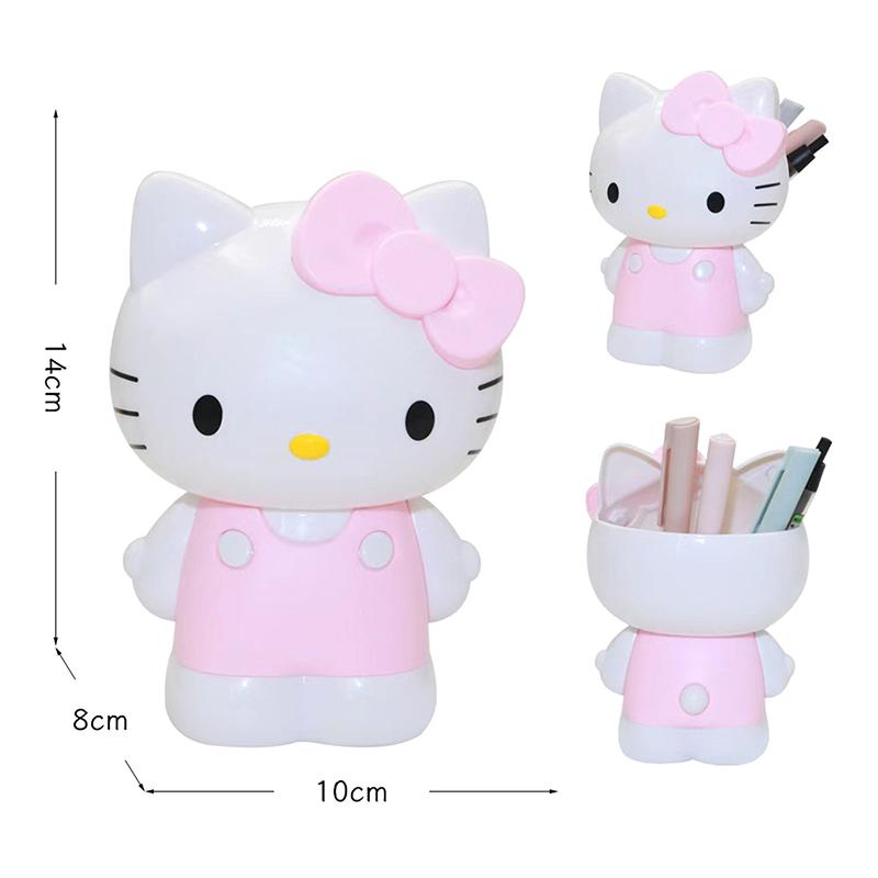 Sanrio Hello Kitty My Melody Pen Holder Cartoon Stationery Makeup Brush Organizer Desktop Decoration Christmas Ornament Gifts