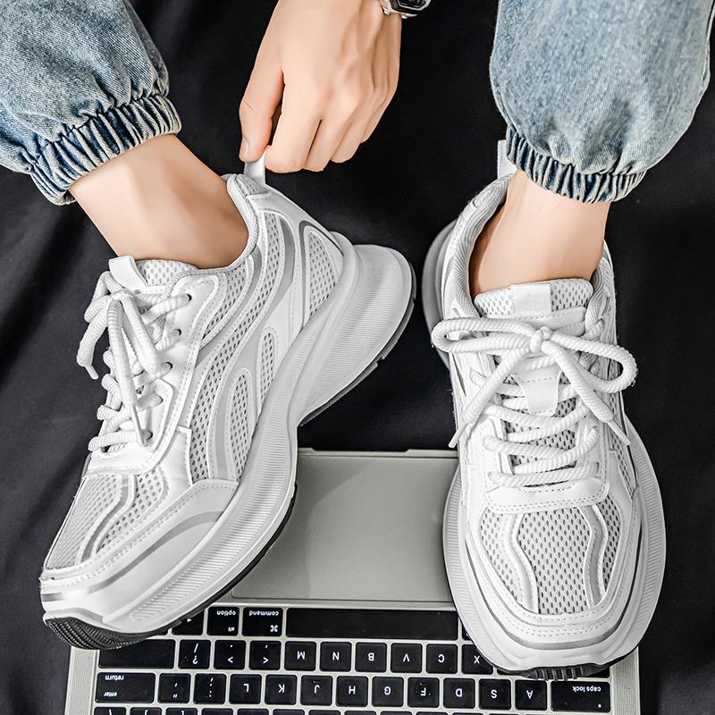 Fashion Sport Shoes Casual Shoes for Men Fashion Designer Sneakers Whtie Comfortable Breathable Dad Shoes Thick-soled Height-enhancing