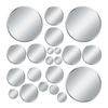 26pcs Self Adhesive Round Mirror Wall Stickers Silvery Acrylic Acrylic Mirror Decal Multi Size Round Self Adhesive Mirror Tiles