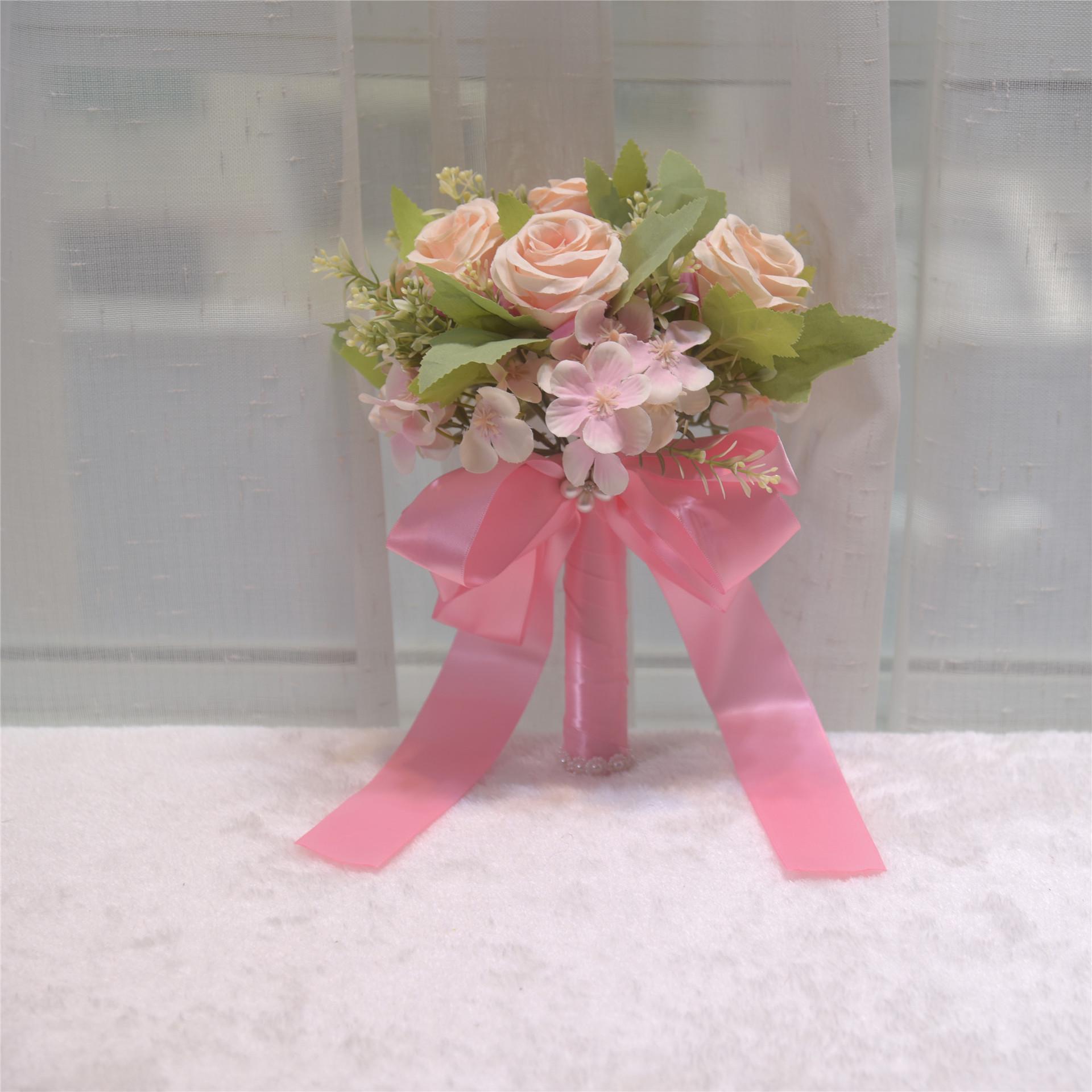 

155 Искусственный букет-симуляция из роз и гортензий для свадьбы, фотосессии, невесты или подружки невесты