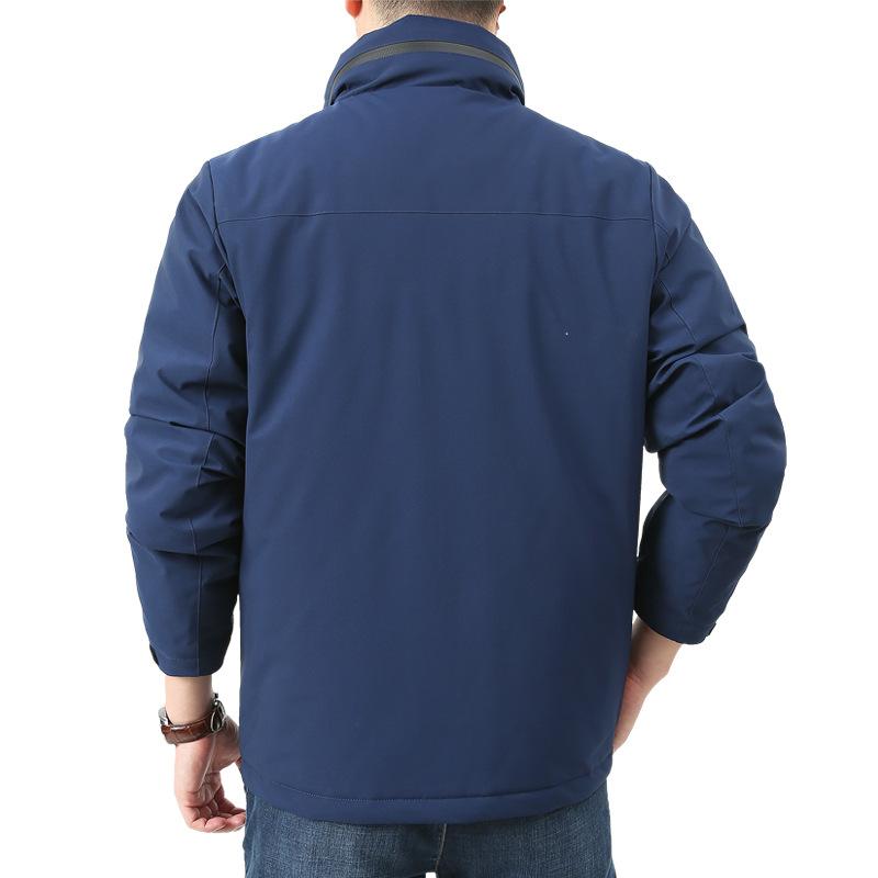 New Men's Fleece Jacket Autumn and Winter Casual Cotton Jacket Men's Winter Youth Loose Thickened Cotton Jacket