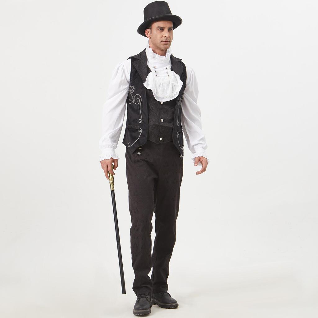 Herren mittelalterliche gotische Bankettweste Halloween Kostüm