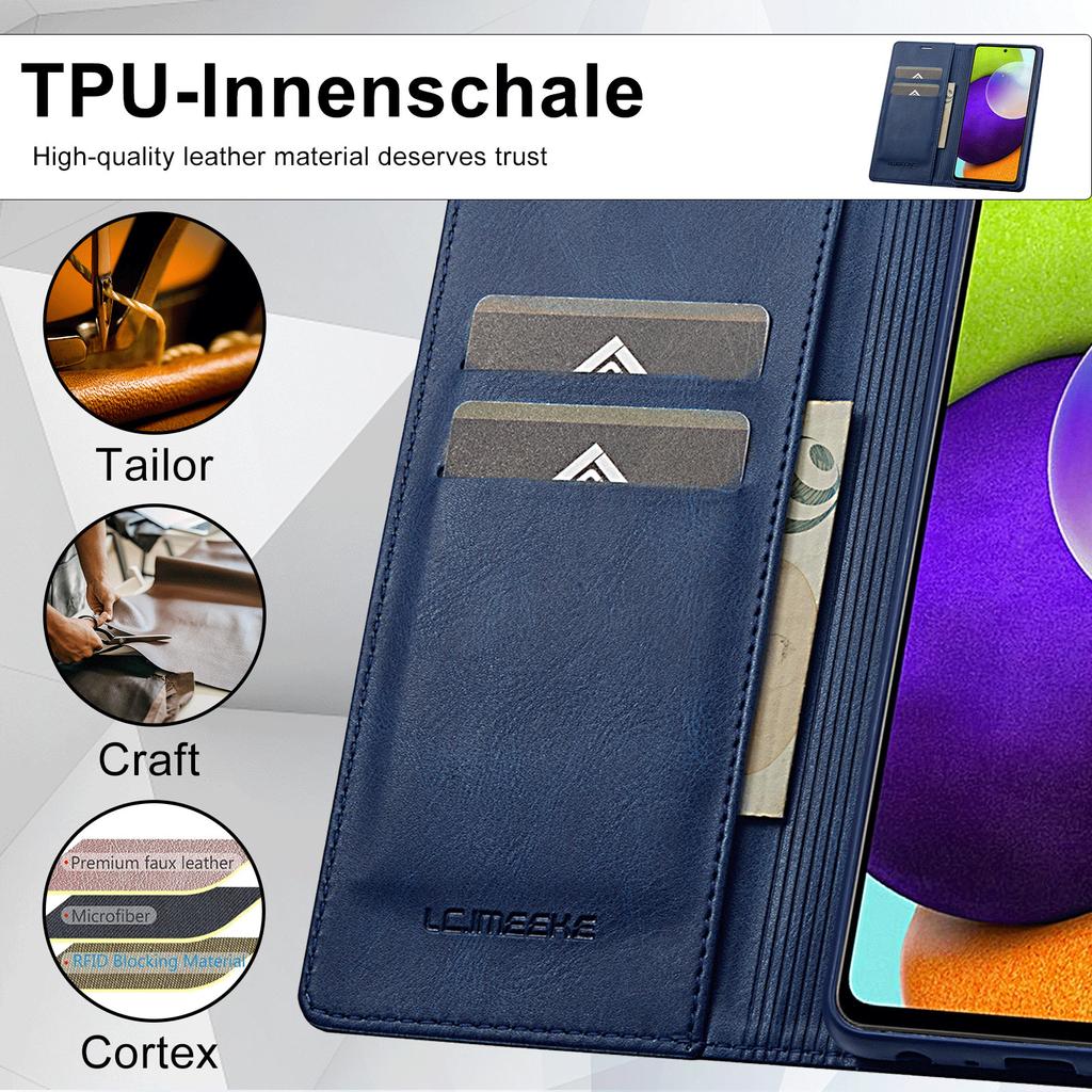 Magnetic Wallet Leather Flip Case For Samsung Galaxy A53 A52 A52s A13 S22 Ultra S21 Plus S20 FE Cards Solt Stand RFID Bag Cover