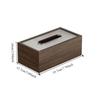 Rectangle Walnut Wood Grain Tissue Box Elegant Napkin Holder Wood Draw Paper Box  Restaurants