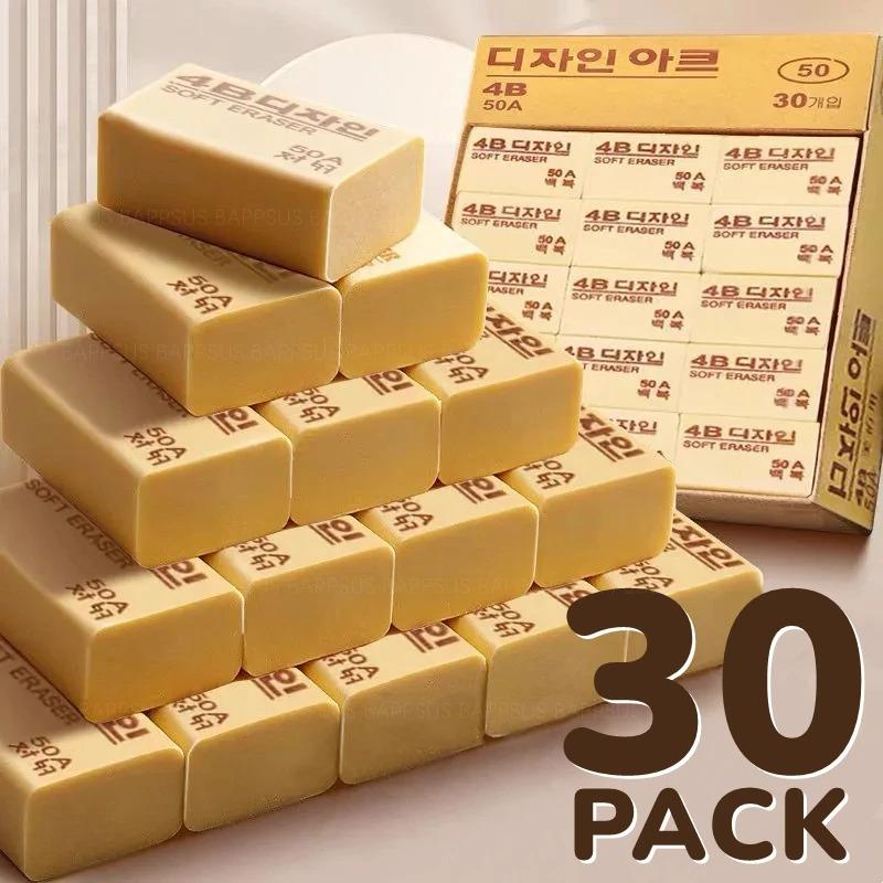 

30Pcs Wipe Pencil Handwriting 4B Pencils Eraser Writing Drawing Rubber 50A Erasers Student Stationery Office School Supplies