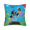 Maulwurf Krtek Kleiner Maulwurf Cartoon Kissenbezug Weiche Polyester Kissenhülle Dekorative Kissenhülle Sitzbezug mit Reißverschluss 45*45cm