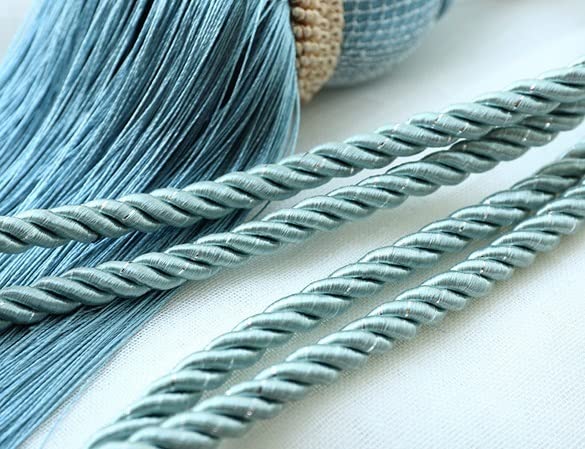 Set of 2 Curtain Large Interior Fasteners Tassels, Size, Accessories, (Light Blue)