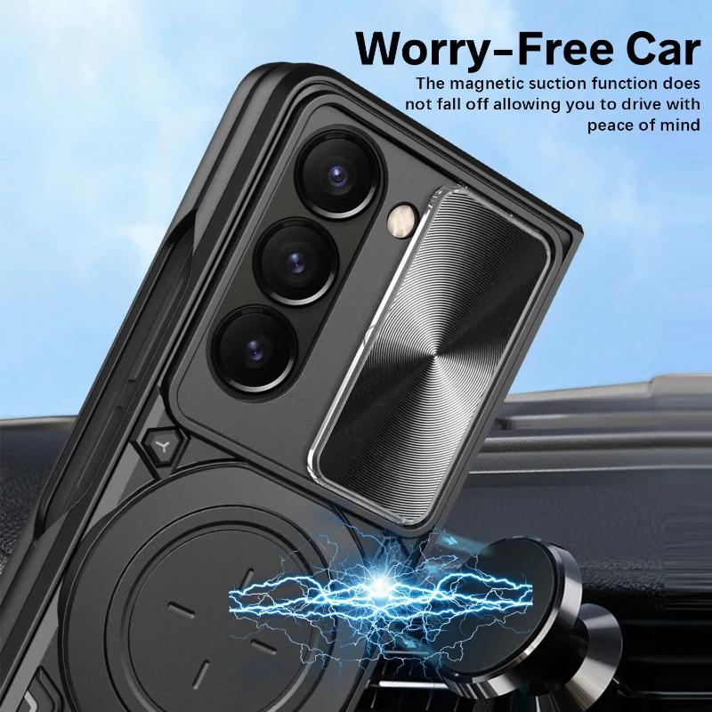 For Samsung Galaxy Z Fold 7 Case Stand Holder Slide Lens Protection Shockproof Heavy Duty Armor Cover for Samsung Z Fold7 6 5 4