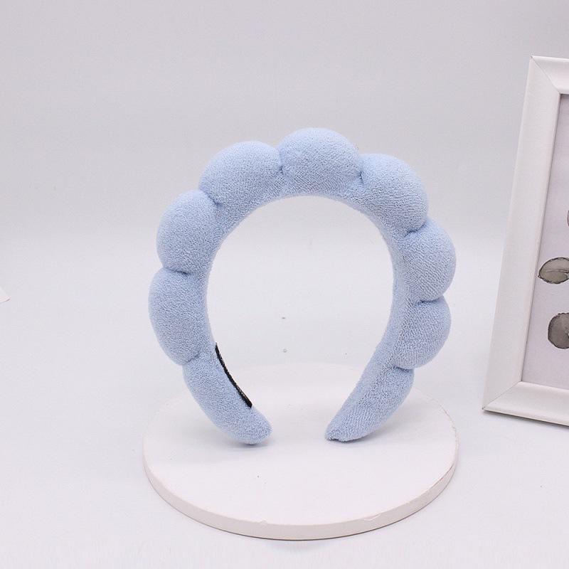1pcs Fashion Microfiber Washing Wristbands Scrunchies Puffy Headband Spa Bubble Headband for Washing Face Makeup Shower Skincare