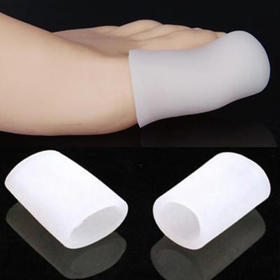 1 Pair Toe Caps Comfortable Non-slip Silicone Breathable Flexible Toe Protective Caps for Blisters