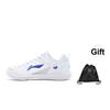 Li Ning Lightweight Feather Series Rocket Shoes 2.0 Fashion Comfortable Non-Slip Wear-Resistant Lightweight Low-Top Badminton Shoes AYTU049-6