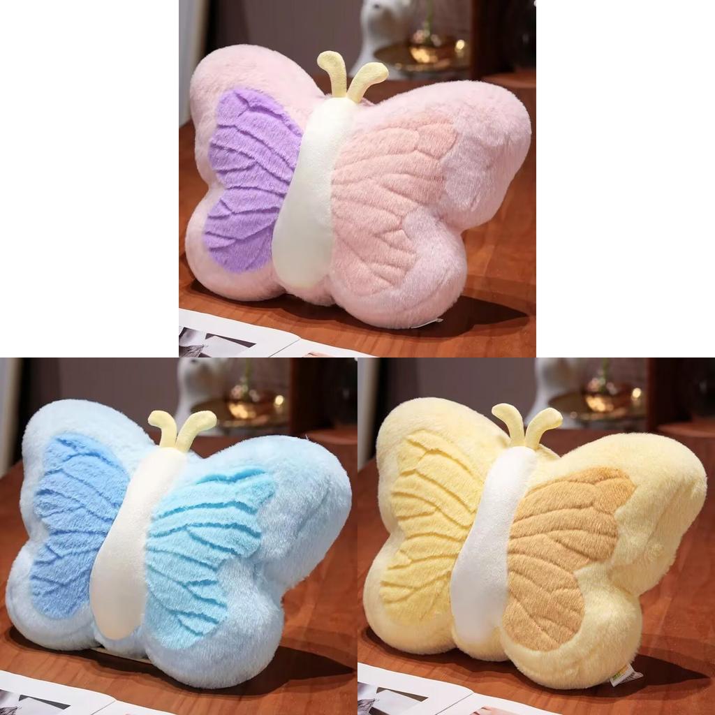 Cute Girl Butterfly Plush Pillow With Soft Polyester Filling For Bedside Decor And Gifts