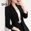 2 Pièces/ensemble Manteau Jupe Ensemble Femmes Printemps Automne Revers Manches Longues Bouton Unique Costume Manteau Plissé Mini Jupe Ensemble Couleur Unie Ensemble