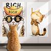Wall Mounted Cat Scratcher Self-adhesive Cat Scratch Pad Cute Kitten Pattern Scratch Mat Protects