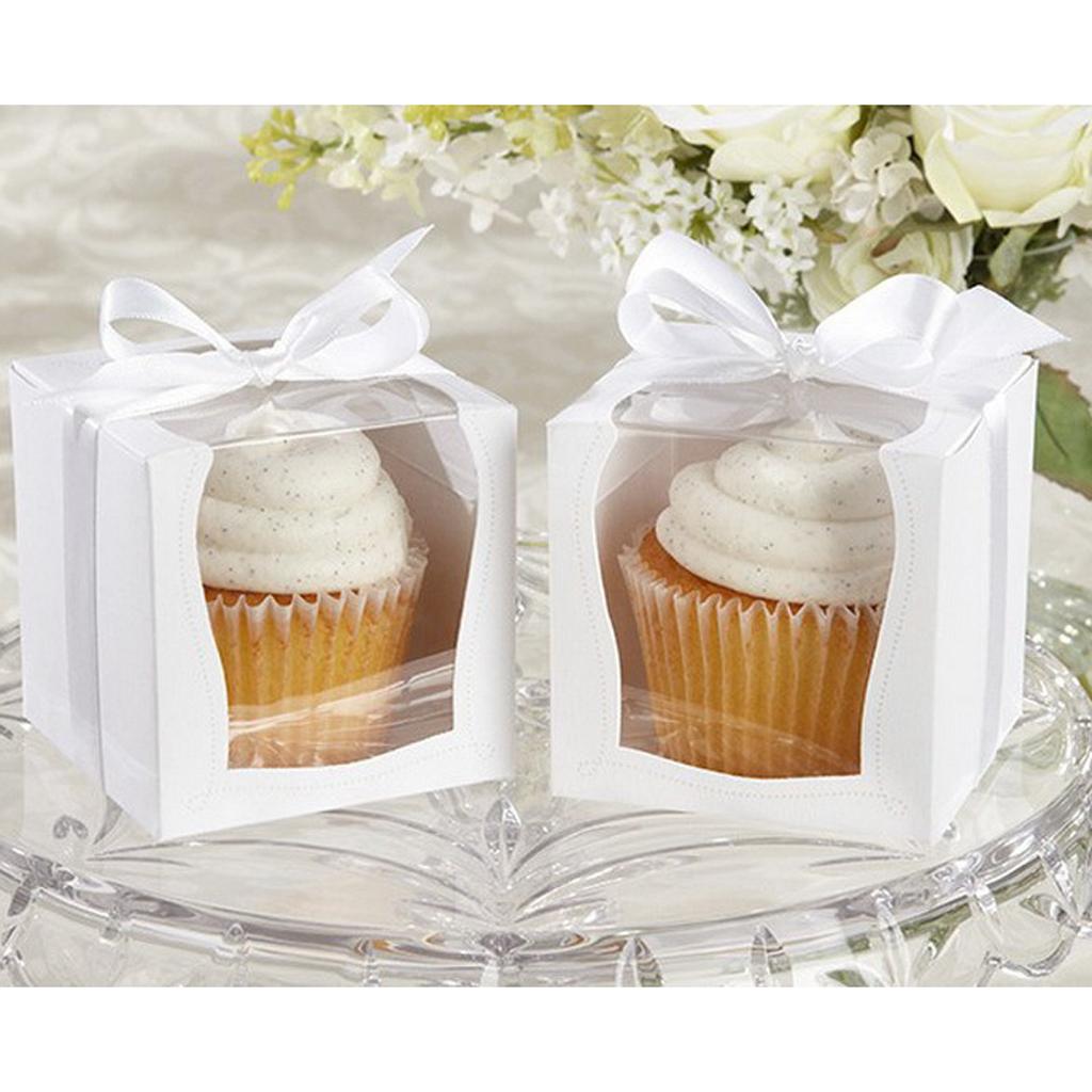 

12x Cake Box Beautiful Cupcake Box for weddings, birthdays, parties белый