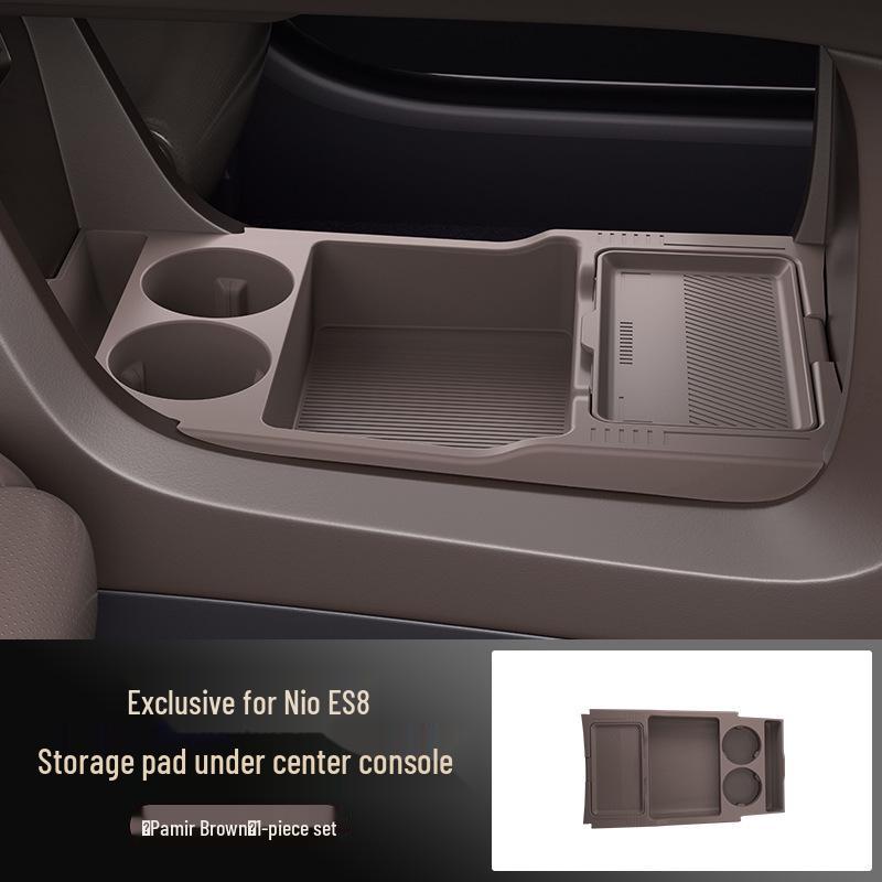 Compatible with 26 NIO ES8 Models: Center Console Cup Holder & Storage Box for Car Interior Modification