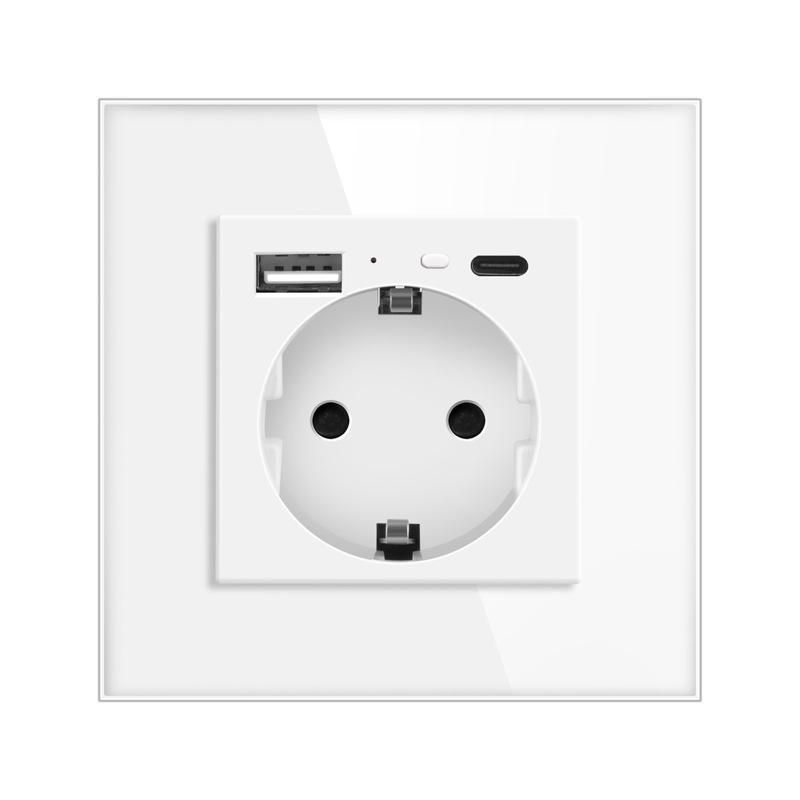 European Standard Smart WiFi Socket with APP Remote, Voice Control, Timer & Power Monitoring