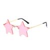 New trendy five-pointed star frameless sunglasses, European and American fashion marine sunglasses, funny sunglasses