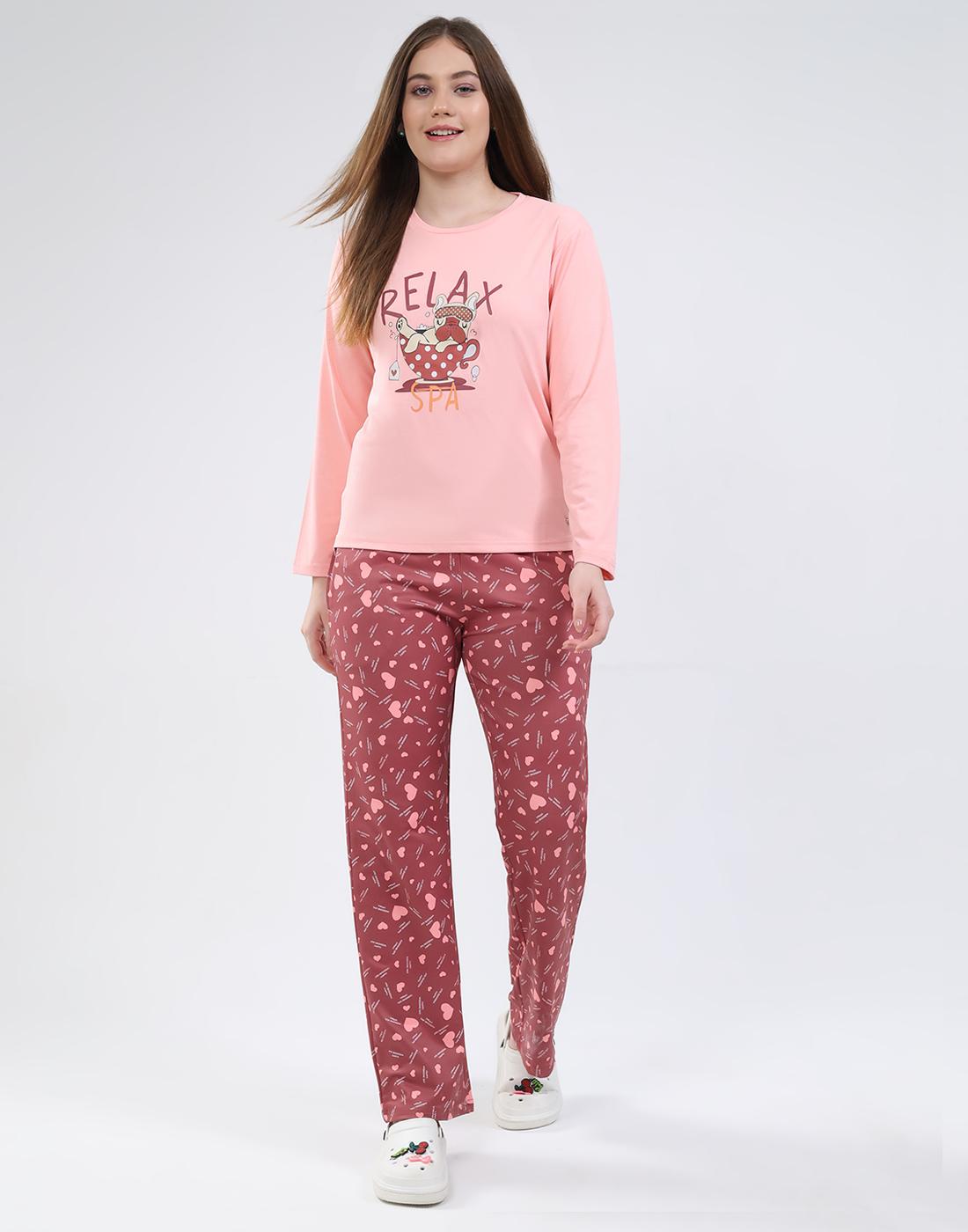 

Monte Carlo Women Round Neck Full Sleeve Lower Set 3XL персиковий