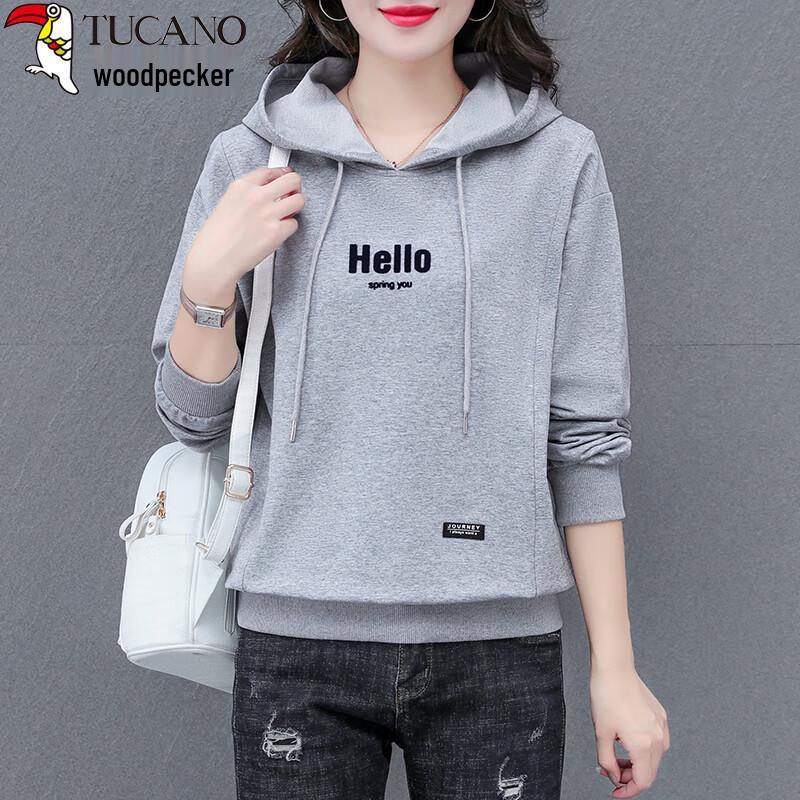 Woodpecker Women s Long Sleeve Hooded Sweatshirt 2XL