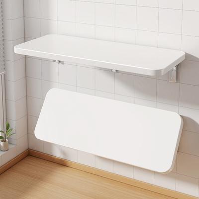 1Pc Wall Mounted Folding Table,Space Saving Wall Rack with Baffle for Home Restaurant Furniture