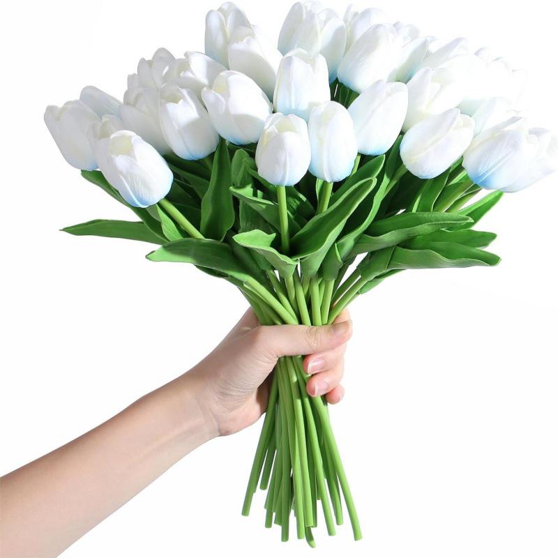 High-End PU Mini Artificial Tulip Bouquet for Living Room
