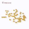 18K Gold Plated Brass Metal 3mm Flat Square Spacer Beads For Bracelet Necklace DIY Supplies,Spacer Separator Beads Wholesale