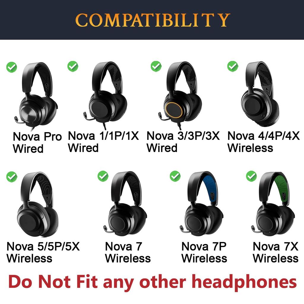 SOULWIT Cooling Gel Ear Pads for Steelseries Arctis Nova Pro Nova Replacement Ear Steelseries Headset Foam Head Thick Cooling Pads Snow Leopard Print