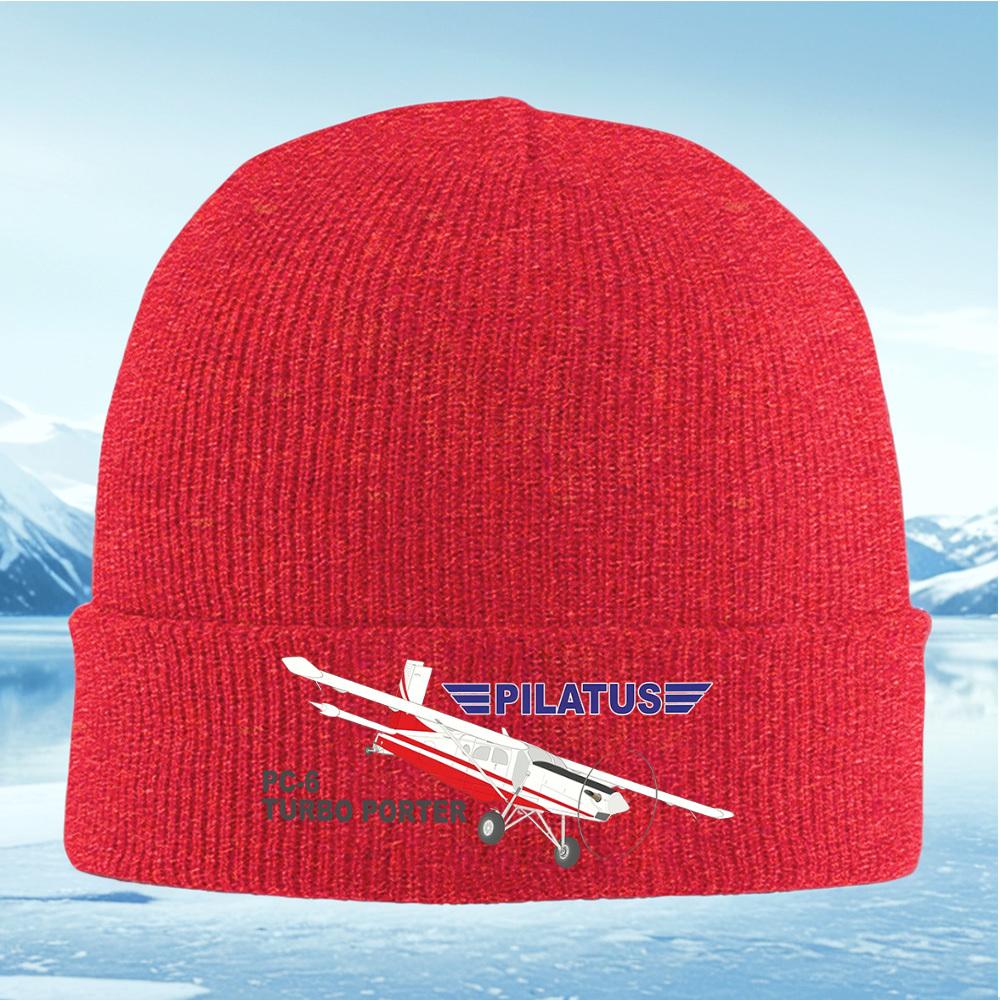 

Aircraft Pilatus PC6 Turbo Porter Men Women Unisex Knitted Hat Beanie Pullover Cap Winter Thermal Warm Christmas Outdoor Cyclin