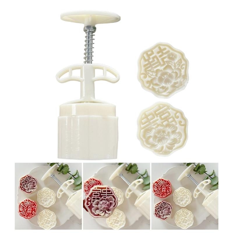 Formy do ciastek księżycowych z pomyślnymi wzorami Funkcjonalna ręczna prasa do ciastek księżycowych Wytłaczane formy na przysmaki dla entuzjastów deserów