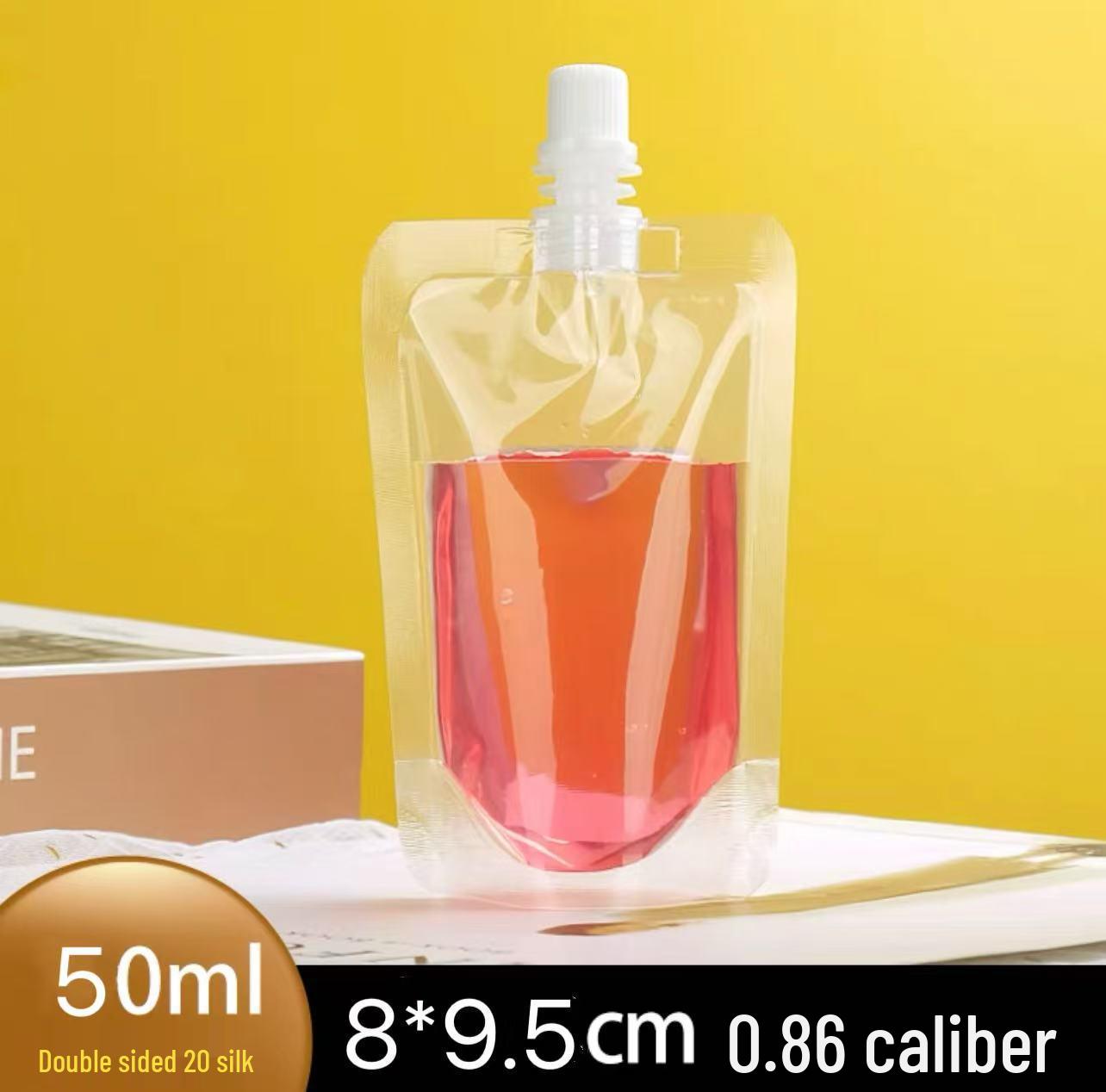 

Customizable Transparent Spout Pouch for Juices, Soy Milk, Beverages, Beer, Stand-Up, and Self-Heating Packs 0.86 Caliber 50ml білий