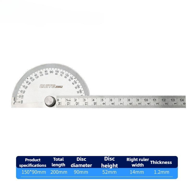 

Woodworking Protractor Angle Ruler 180° Degrees Semicircular Protractors Adjustable High Precision Protractor 1PC Measuring Tool