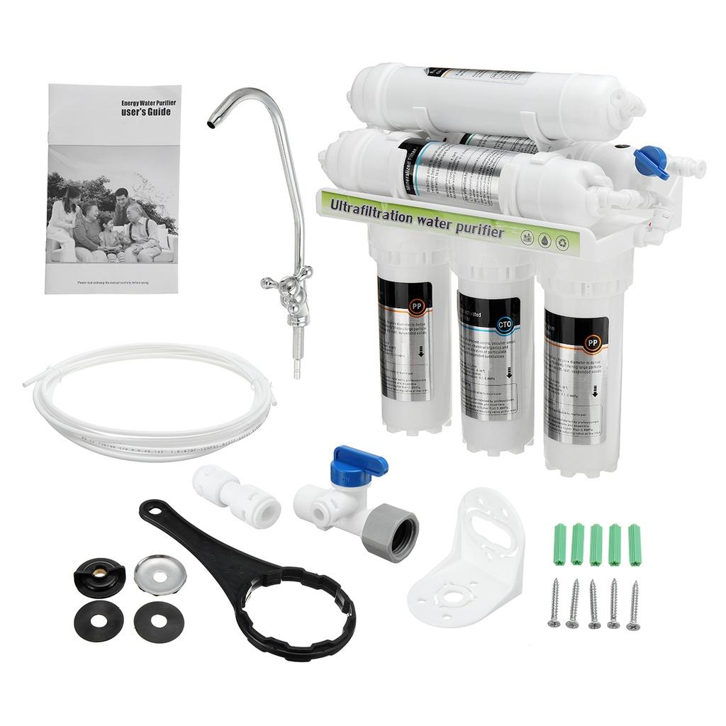 6 Stage 3+3 Home Kitchen Purifier Water Filters With Faucet Tap Household Filtration Set Ultrafiltration Drinking Water Filter System  36 x31x70cm