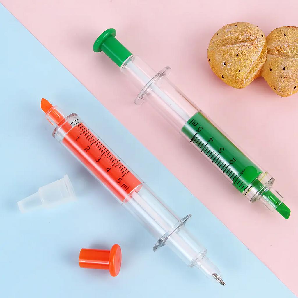 6pcs Dual-Ended Highlighter Marker Pens | Fluorescent Highlighter & Ballpoint Pen In One | Vibrant Colors for Notes, Crafts