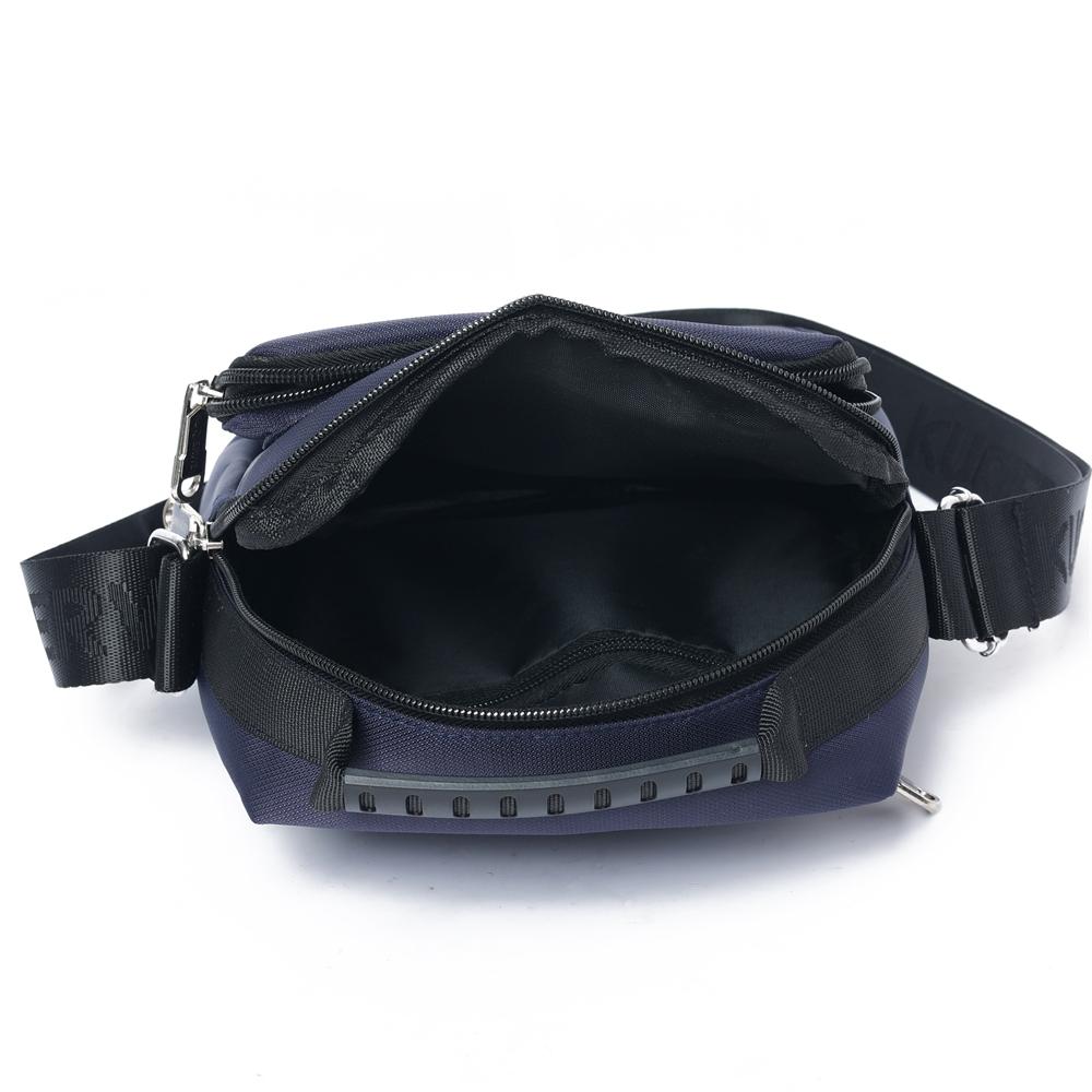 Waterproof Nylon Crossbody Bag for Men Casual Shoulder Messenger Bag with Handle and Zip