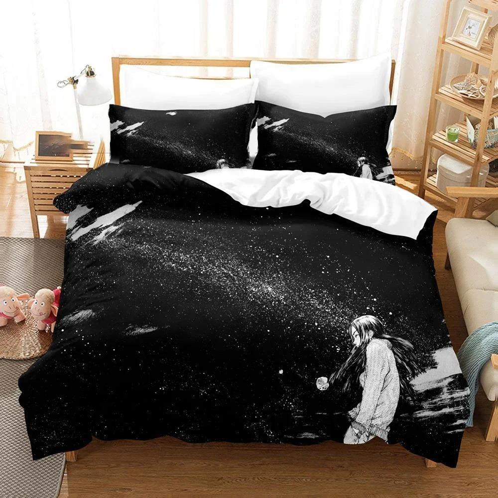 Buonanotte Punpun Set Biancheria da Letto Oyasumi Stampa 3D Adatto per Camera da Letto Set Copripiumino Con Federe Bambini Tessile per la Casa