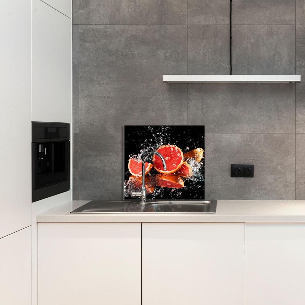 PANEL SZKLANY DO KUCHNI 65x60 Grejpfrut