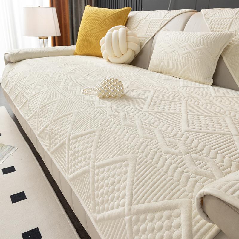 Crystal Fleece Sofa Cushion Autumn And Winter New Plush Seat Cushion Cover Thickened Warm Sofa Cover Cross-Border
