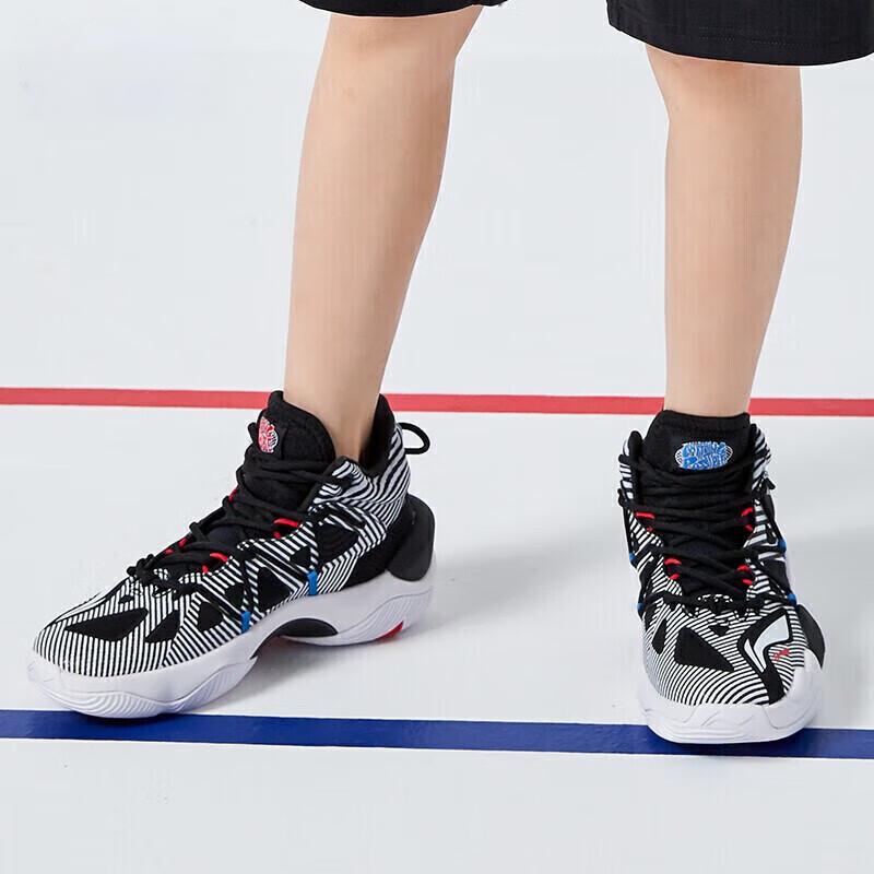 Li Ning Youth Air Strike Low Comfortable Non-Slip Wear-Resistant Breathable Lightweight Rebound Mid-Top Basketball Shoes YKBR036-43
