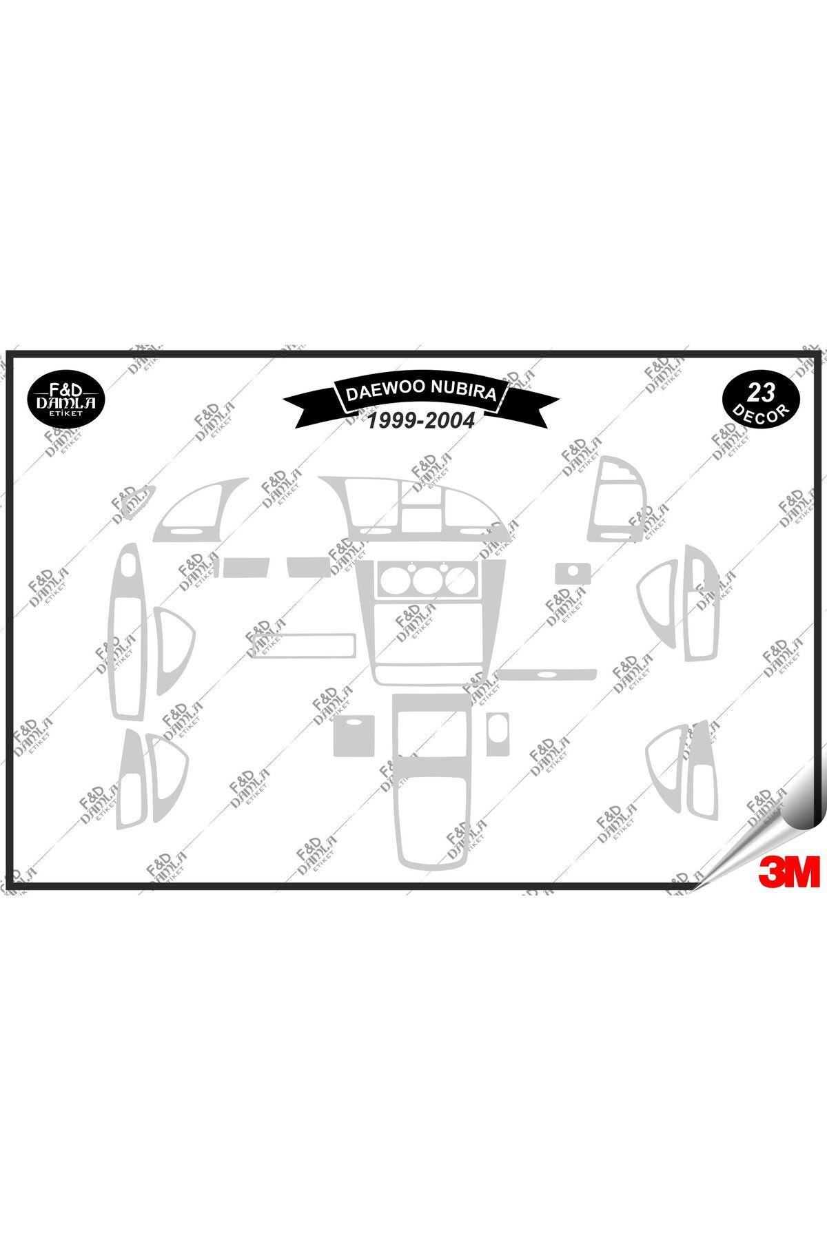 

Daewoo Nubira 1999-2004 Torpido Konsol Trim Göğüs Maun Kaplama Set 23 Parça Gümüş
